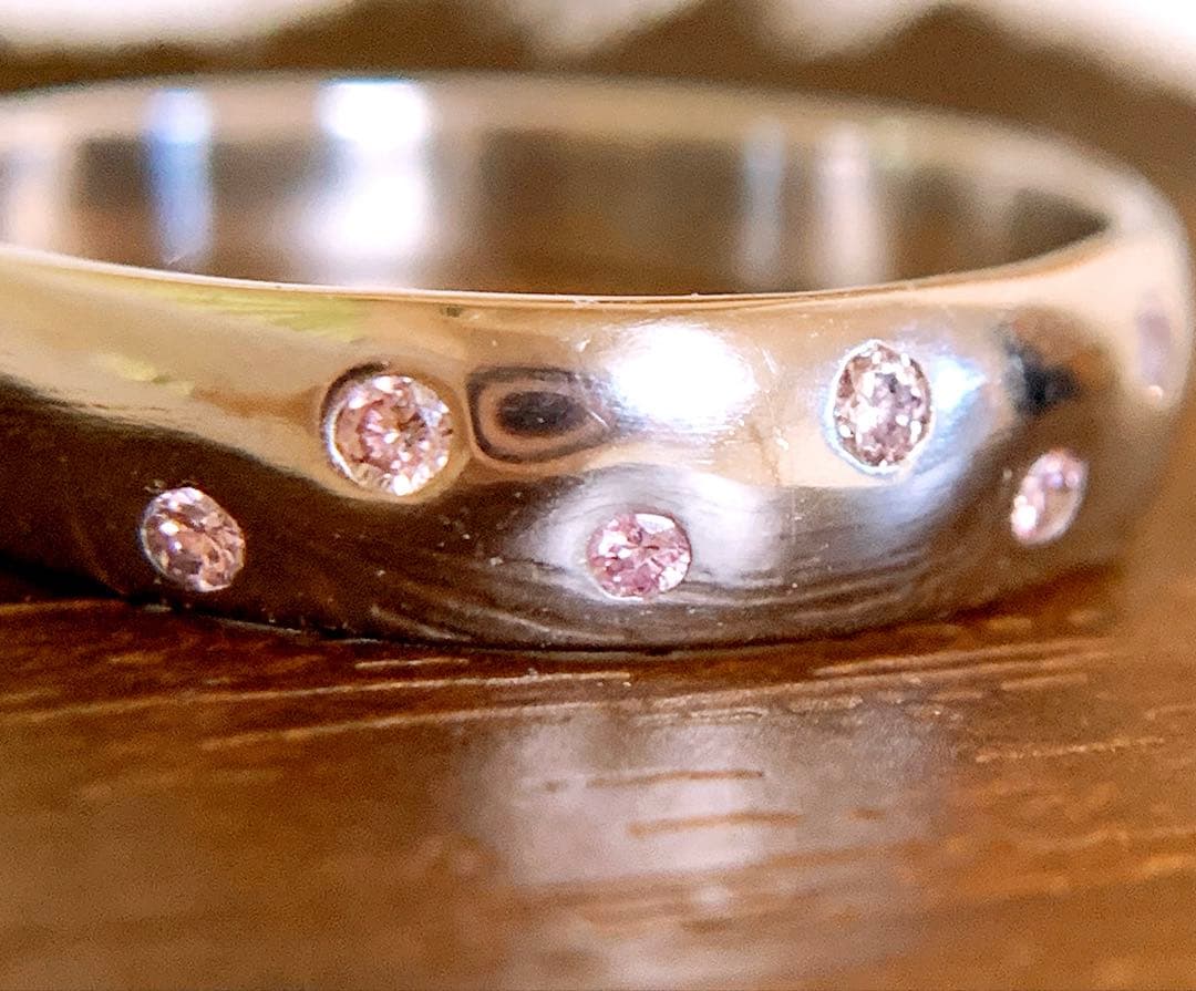 約5g✨13号❗️PD0.10CT✨プラチナドッツピンクダイヤモンドリング