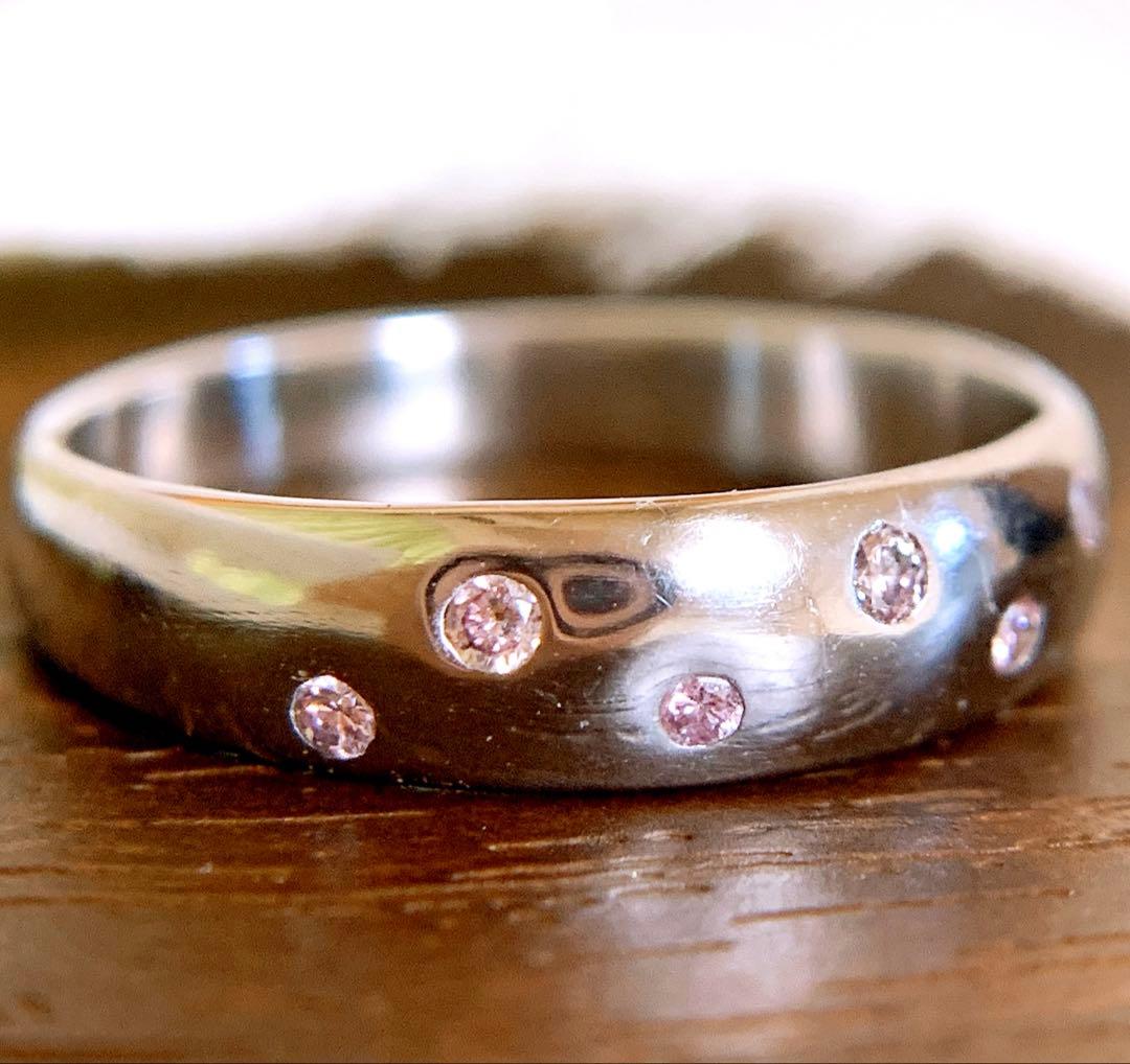 約5g✨13号❗️PD0.10CT✨プラチナドッツピンクダイヤモンドリング