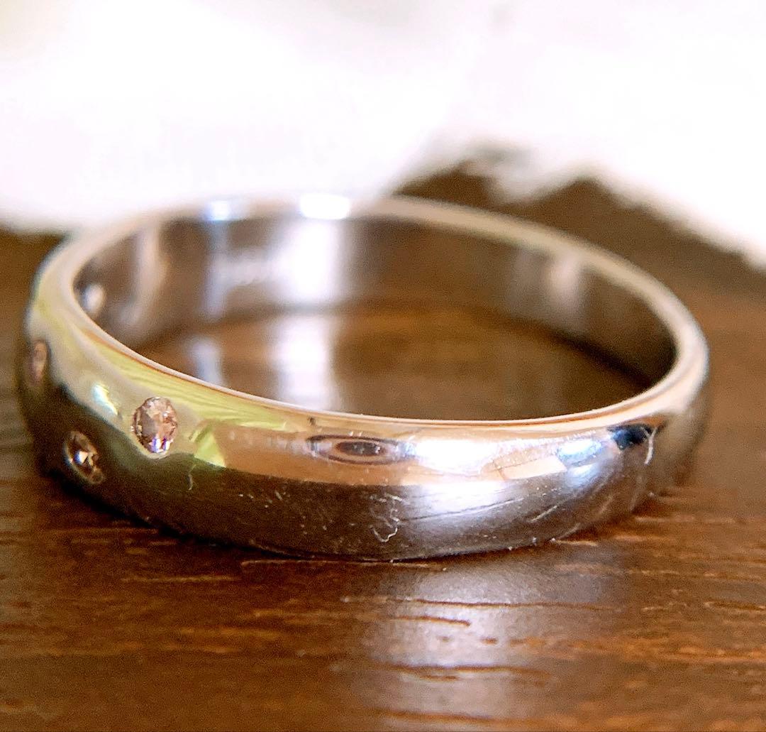 約5g✨13号❗️PD0.10CT✨プラチナドッツピンクダイヤモンドリング