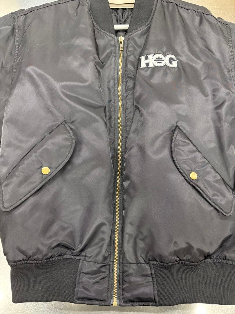 HOG ブラック ナイロンジャケット(サイズ) XL