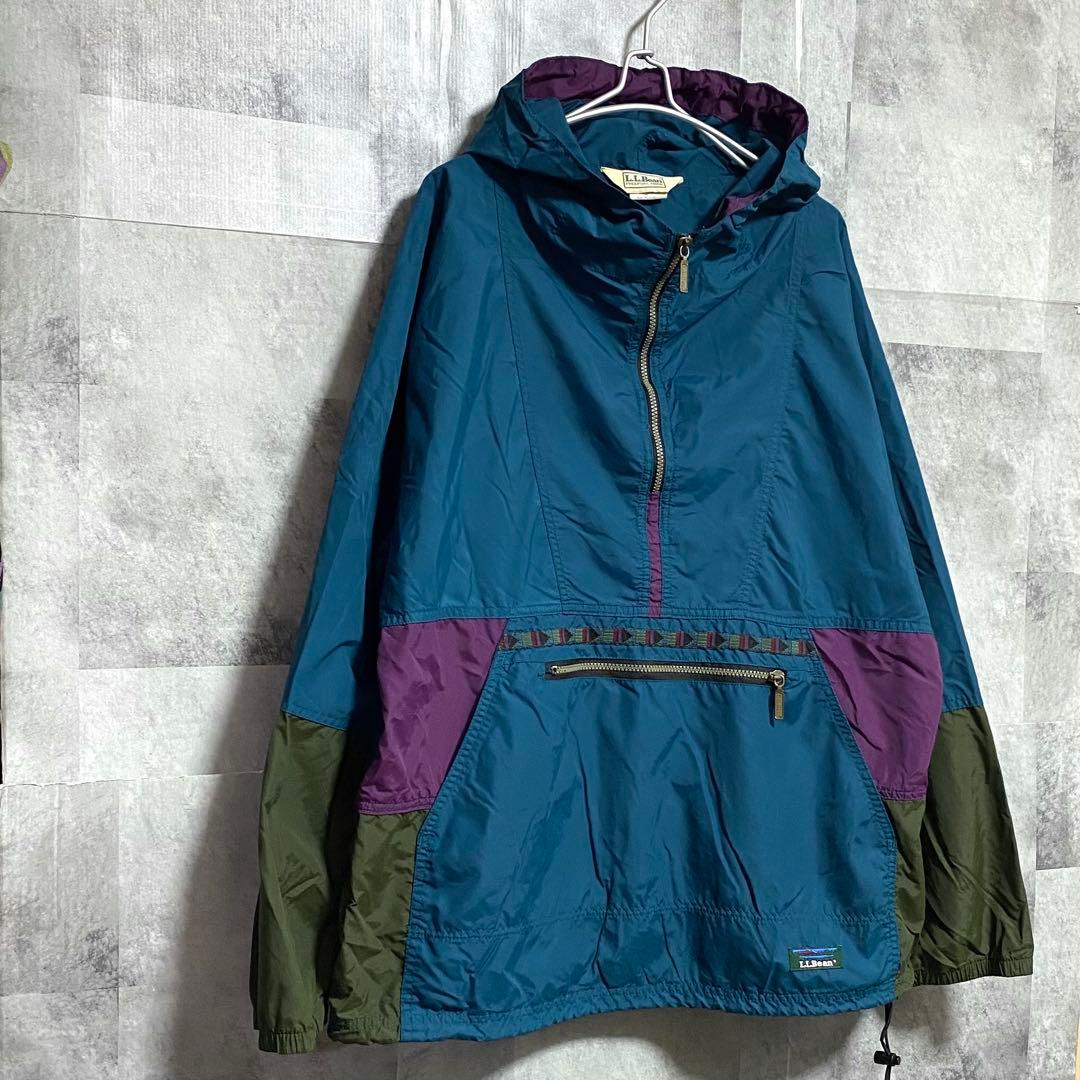 80s USA製 LL Bean アノラックパーカー チロリアンパーカー L