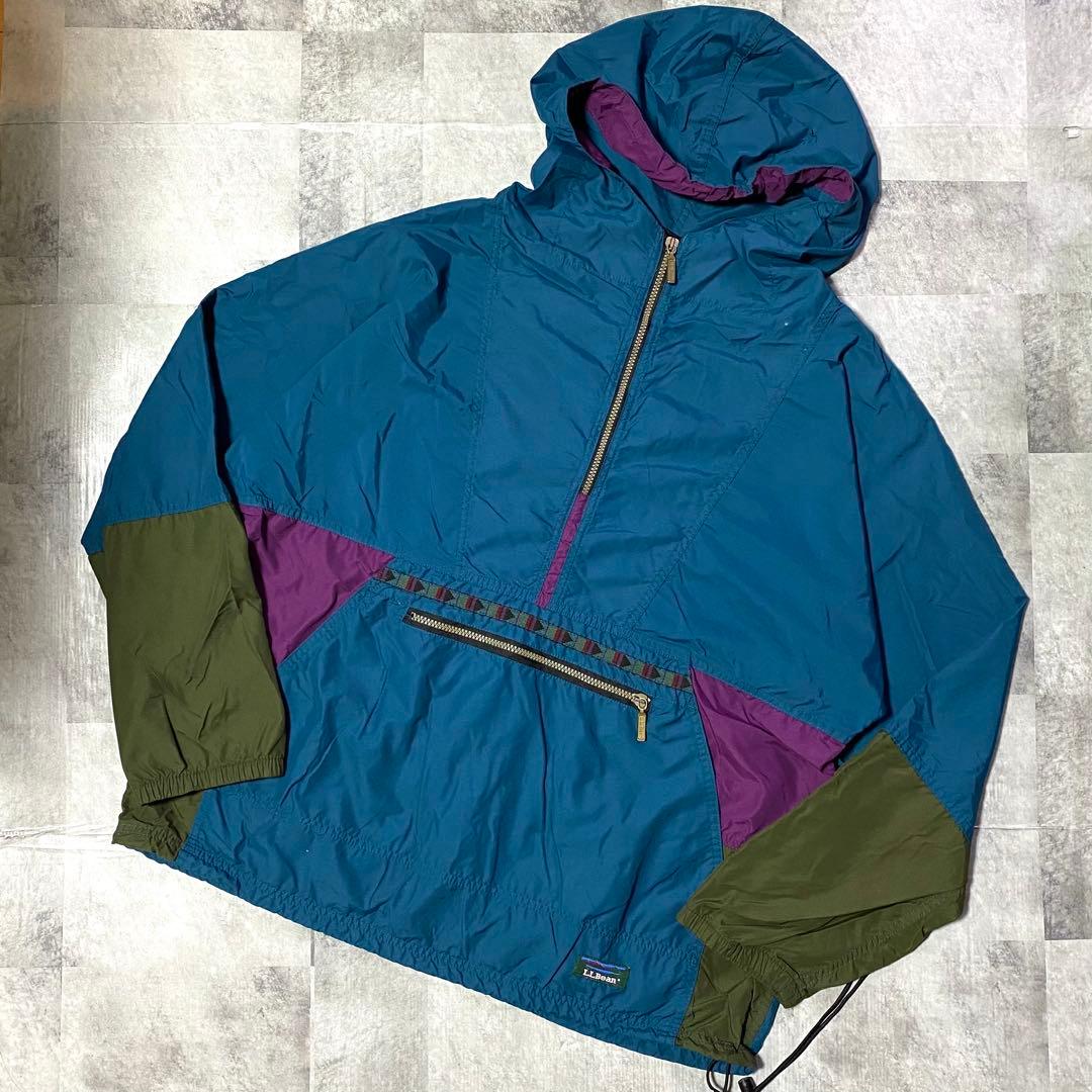 80s USA製 LL Bean アノラックパーカー チロリアンパーカー L