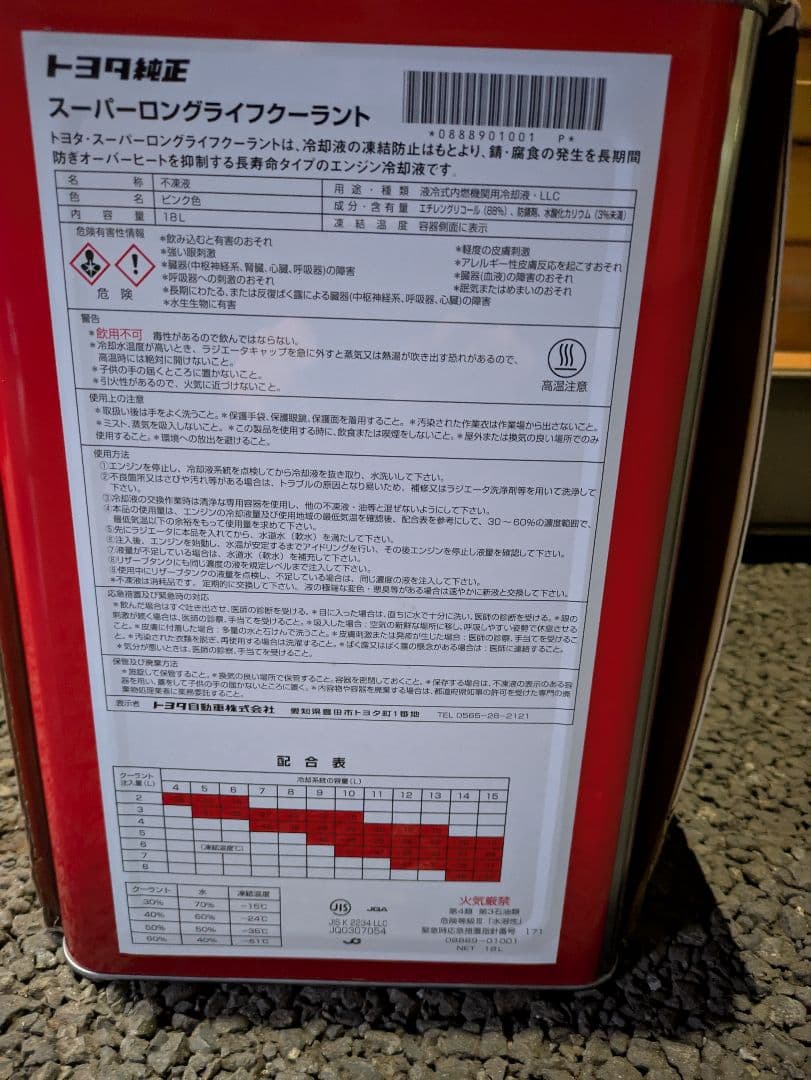 トヨタ スーパー ロングライフクーラント