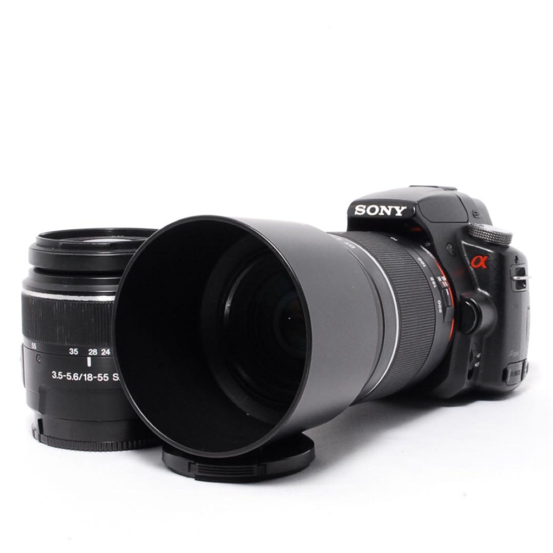 Wレンズ◆SONY α55◆すぐ使える◆一眼レフカメラ◆スマホ転送OK◆望遠◆