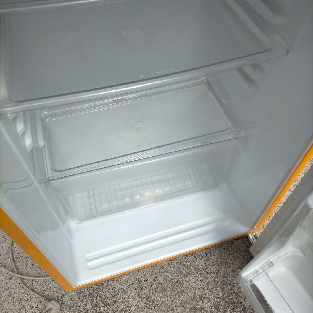 送料無料 アクア　ノンフロン冷凍冷蔵庫　AQR-141A　オレンジ色