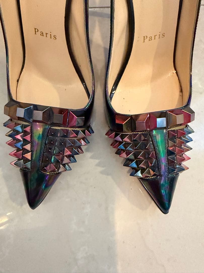 Christian Louboutin スタッズ付きハイヒール36ハーフ
