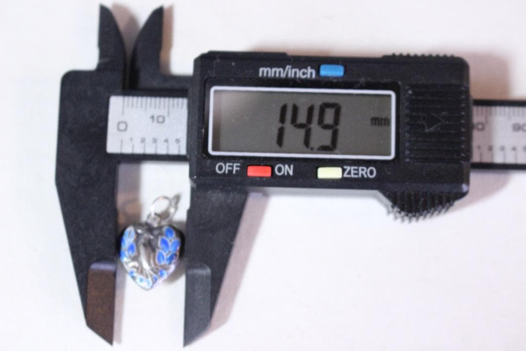 40s　スウィートハートジュエリー　エナメル　シルバー　両面　孔雀　クジャク