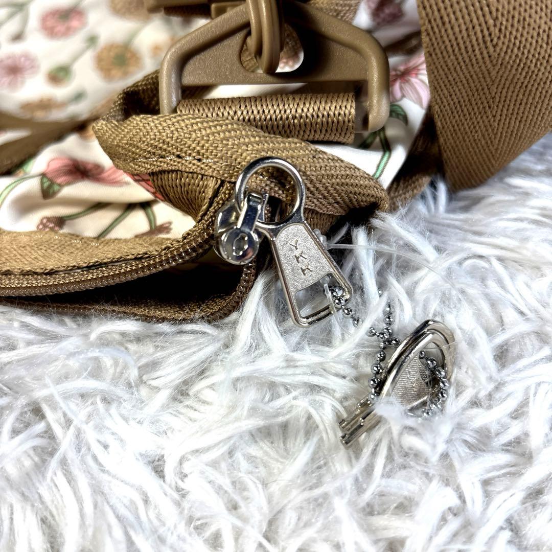 ✨美品✨レスポートサック　ボストンバッグ　ポーチ　花柄　鍵付き　2way