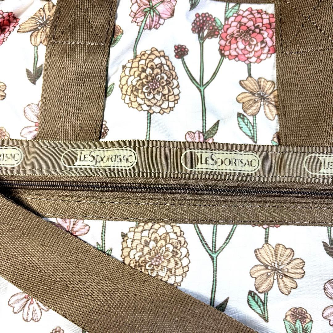 ✨美品✨レスポートサック　ボストンバッグ　ポーチ　花柄　鍵付き　2way