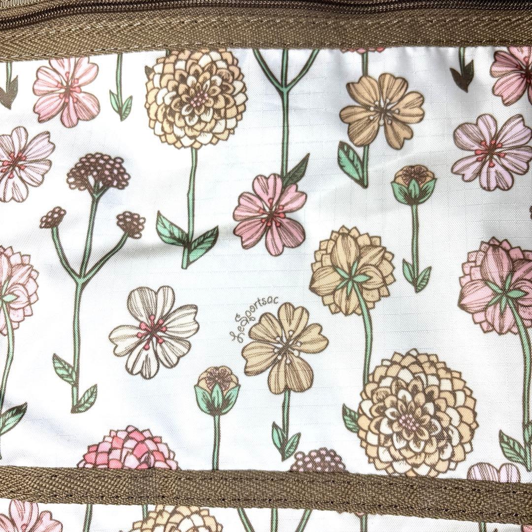 ✨美品✨レスポートサック　ボストンバッグ　ポーチ　花柄　鍵付き　2way