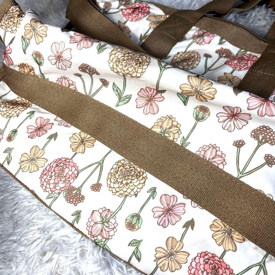 ✨美品✨レスポートサック　ボストンバッグ　ポーチ　花柄　鍵付き　2way
