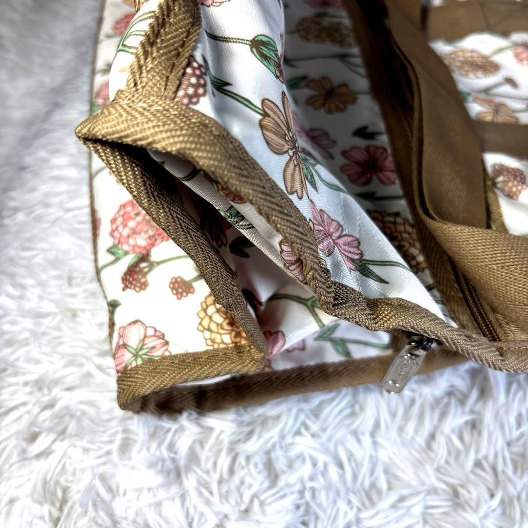 ✨美品✨レスポートサック　ボストンバッグ　ポーチ　花柄　鍵付き　2way