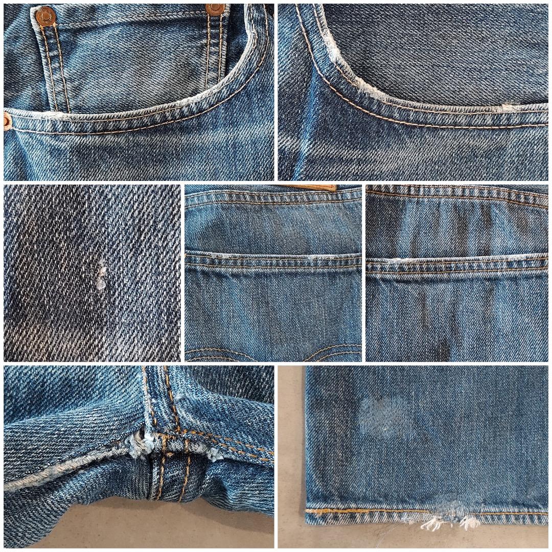 リーバイス501 Levis W34 青 ヒゲ ハチノス 古着 18148