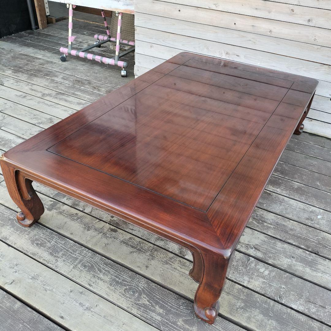 M♦ばんばん送料込　漆塗り　紫檀(シタン)　無垢材　唐木　座卓