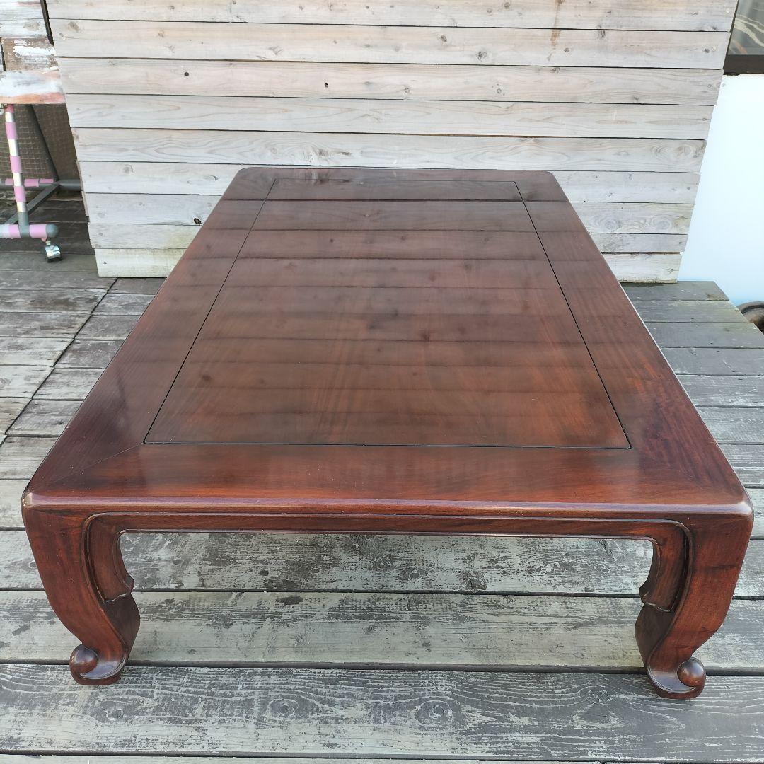 M♦ばんばん送料込　漆塗り　紫檀(シタン)　無垢材　唐木　座卓