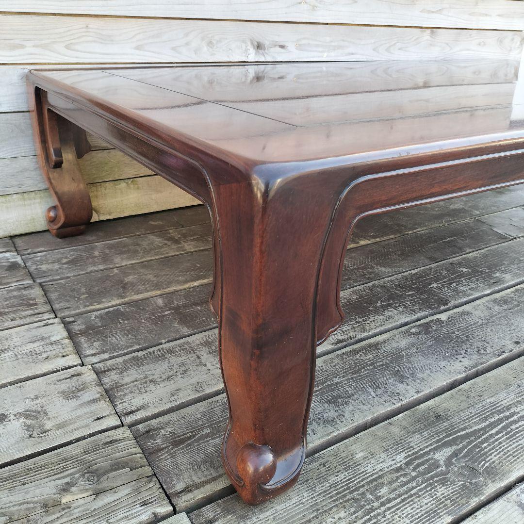 M♦ばんばん送料込　漆塗り　紫檀(シタン)　無垢材　唐木　座卓