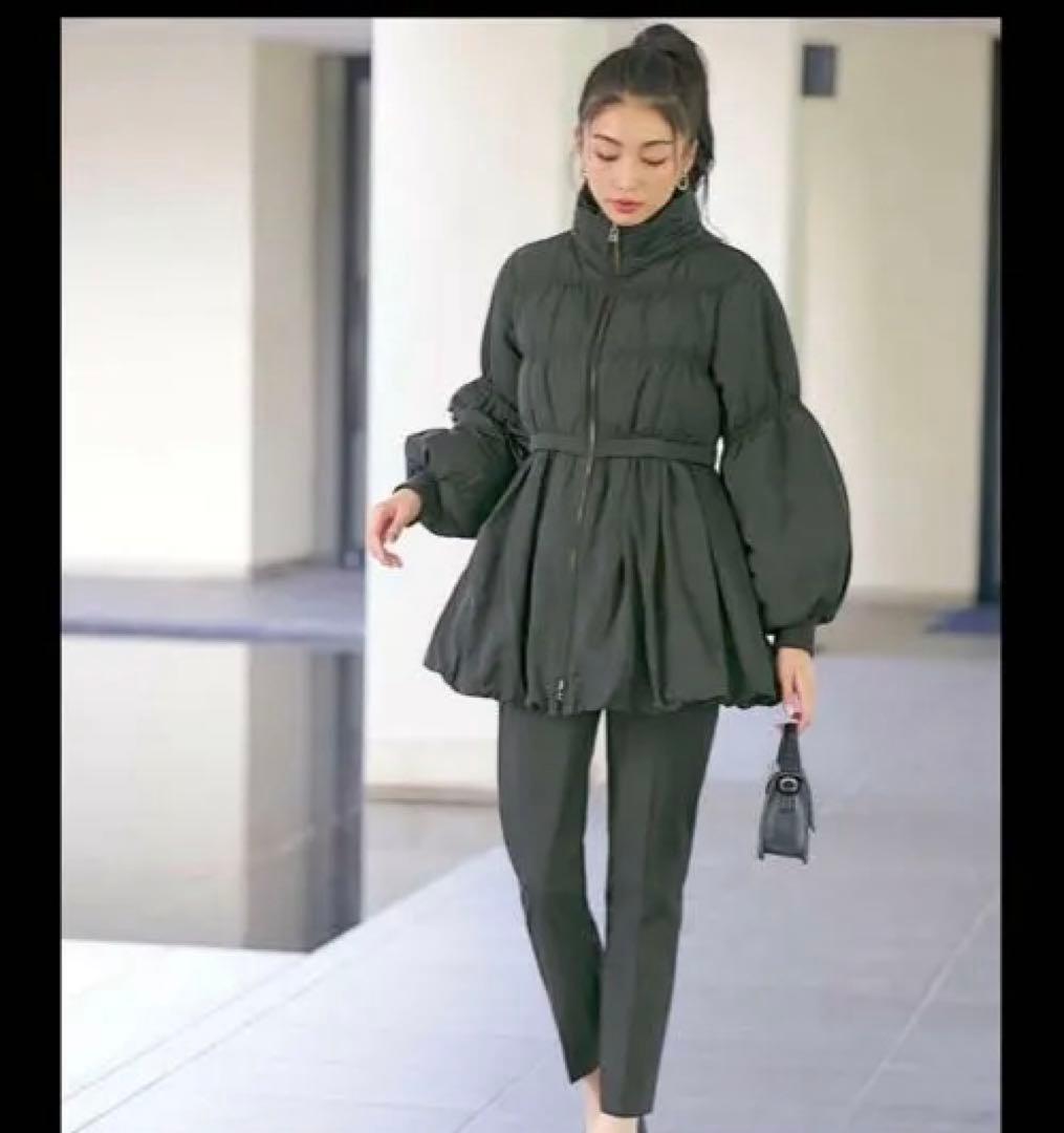 新品タグ付　2wayバルーンペプラムフーディーダウンコート♡ルイルエブティック