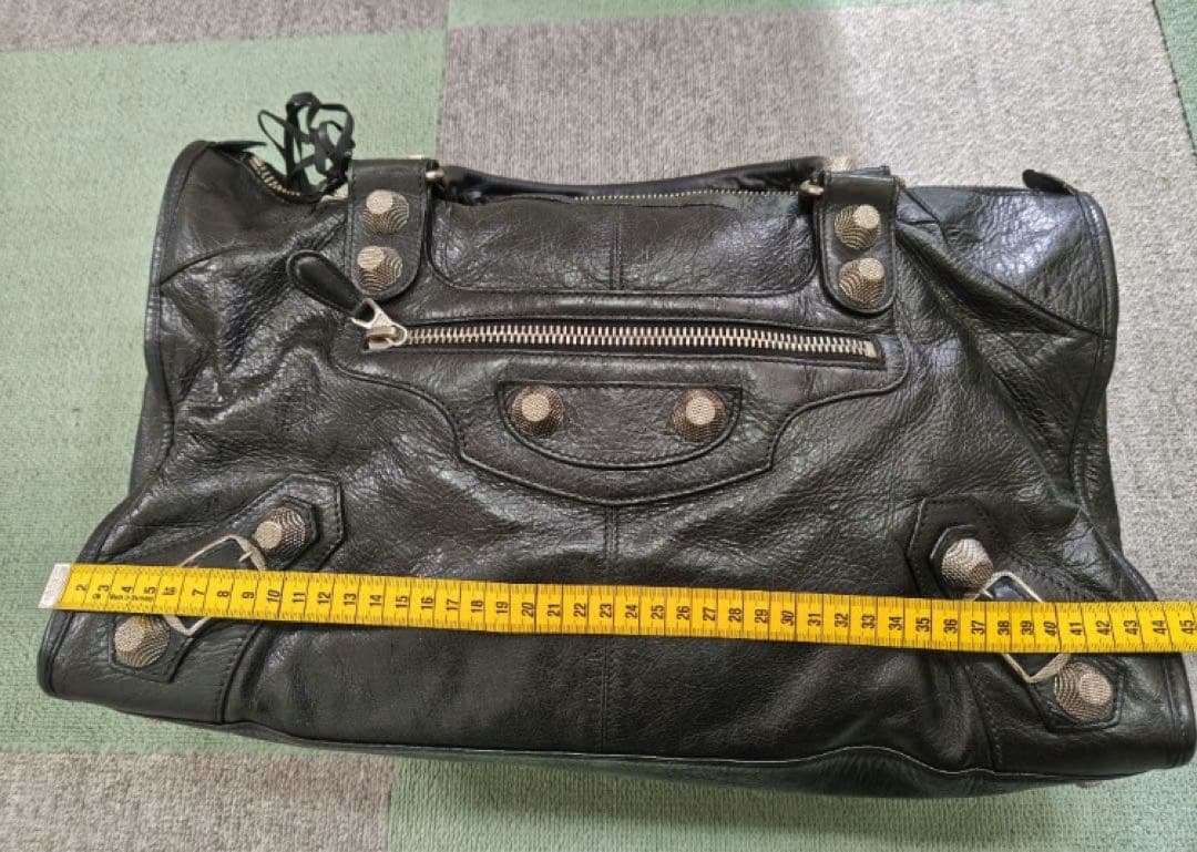 BALENCIAGA 黒 レザー ハンドバッグ　ジャイアントシティ