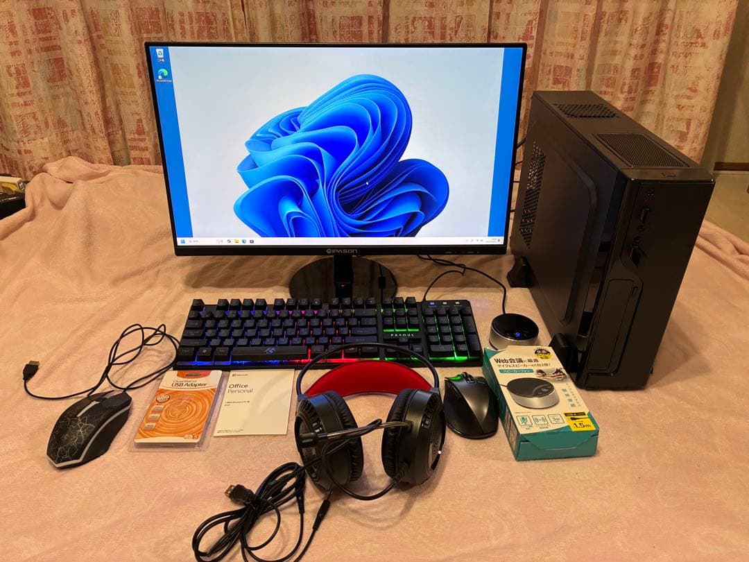 中古　フルセット　ゲーミングPC 23インチモニターoffice ワードエクセル