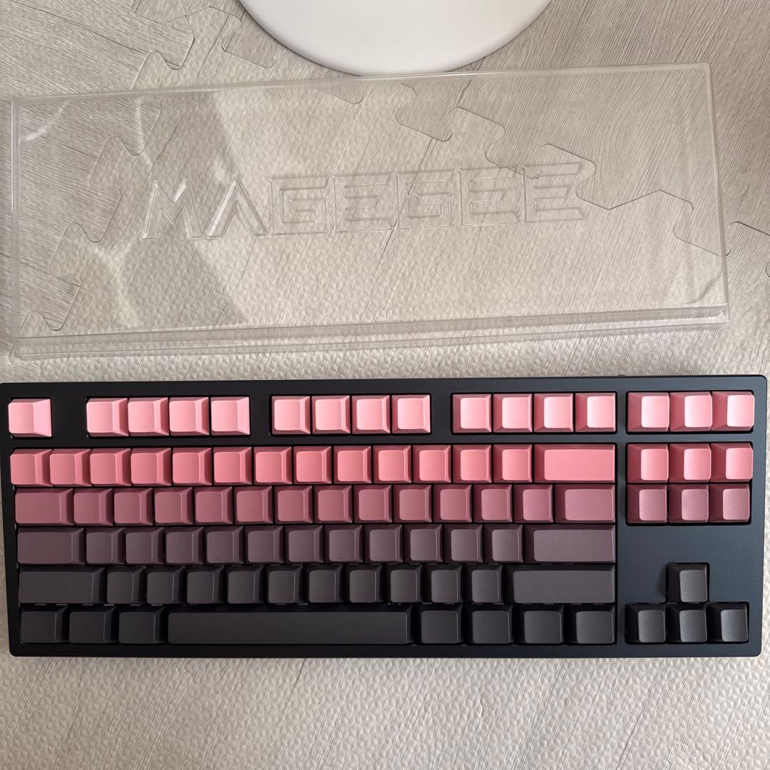 MAGEGEE フルサイズキーボード ピンク・グレー