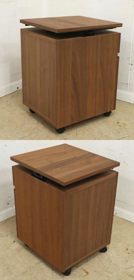 美品【カリモク】デスクワゴン SS04・ウォールナット材・袖机・ユーティリティー