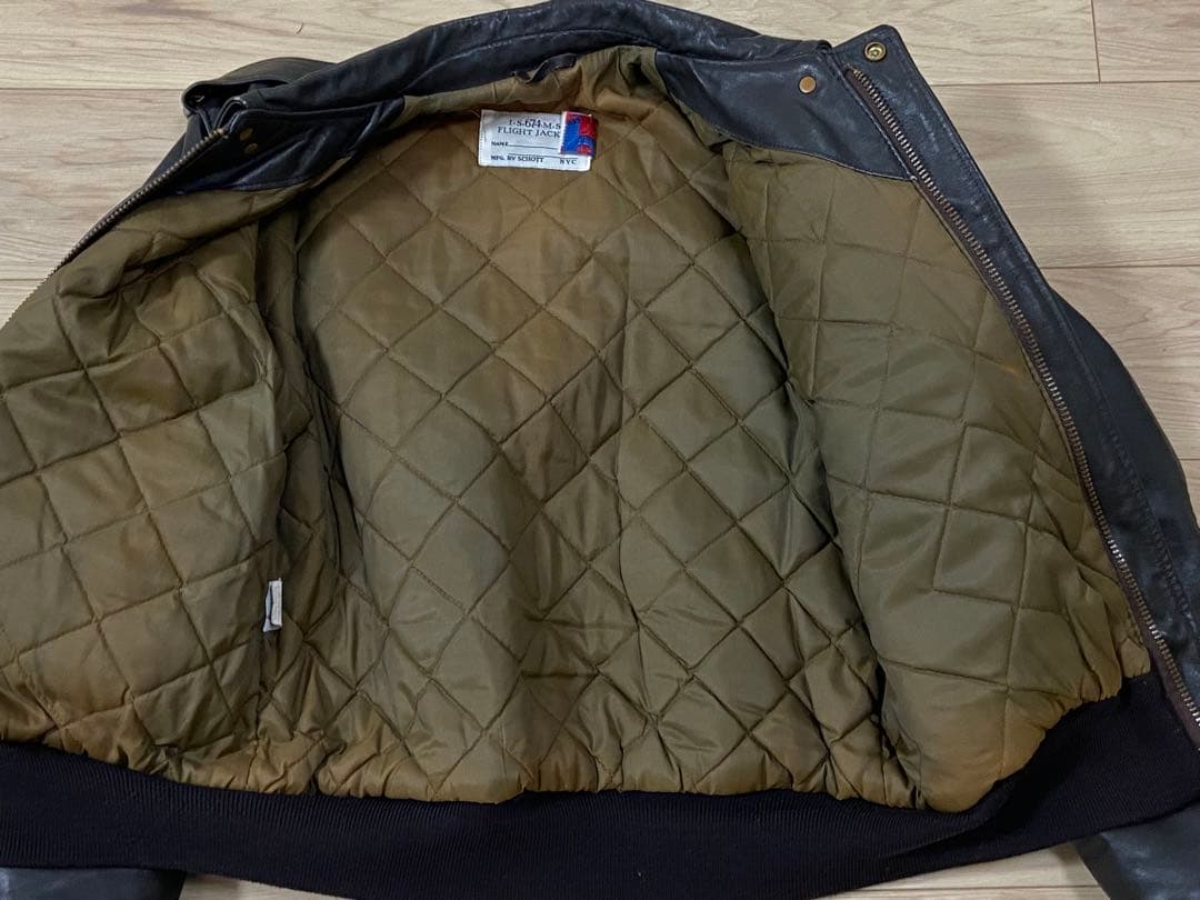 Schott A-2レザーフライトジャケット 80's ヴィンテージ