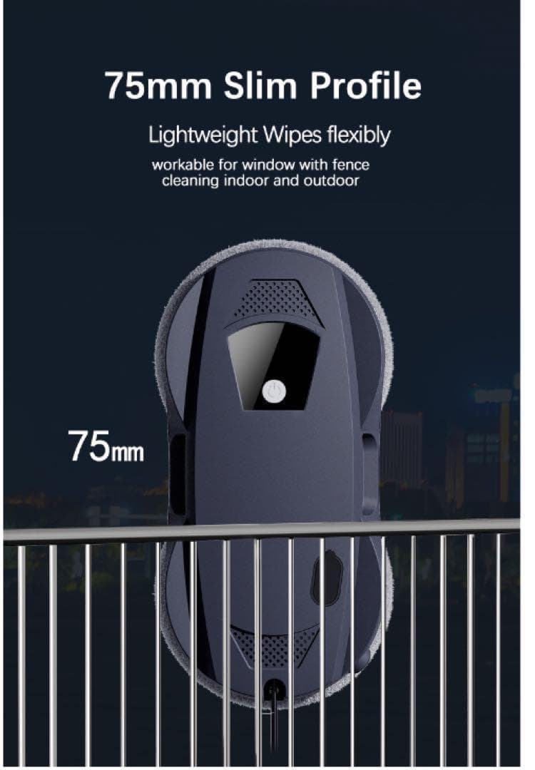 ダークグレー ロボット掃除機 75mm 年末掃除