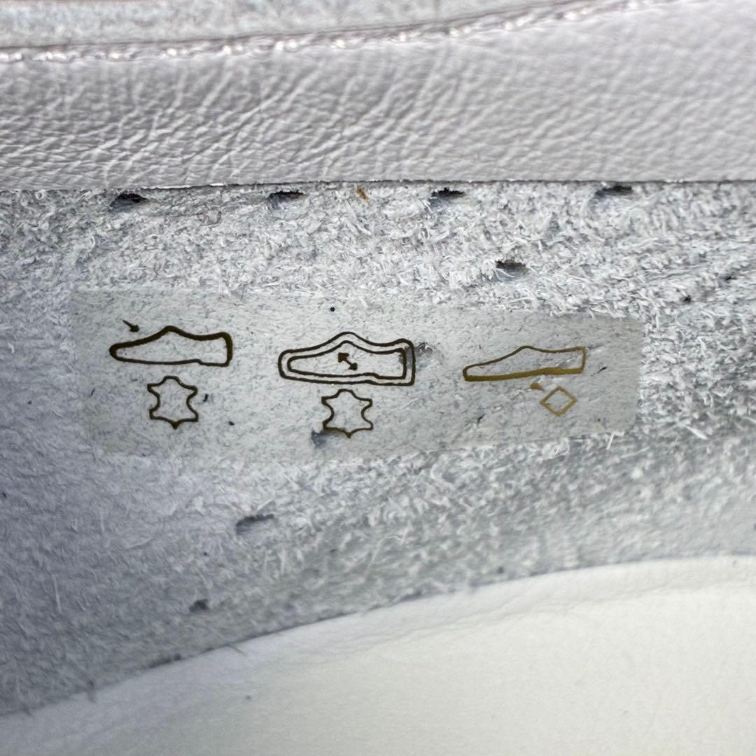 137【ほぼ新品】アルシュ SADIZIレースアップシューズ 本革 白 37