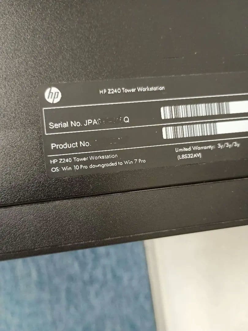 ！HP Z240 Workstation Win11 SSD 500GB 追加