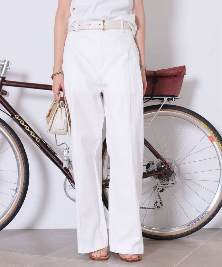 【新品】MUSE de Deuxieme Classeタック チノ ワイドパンツ