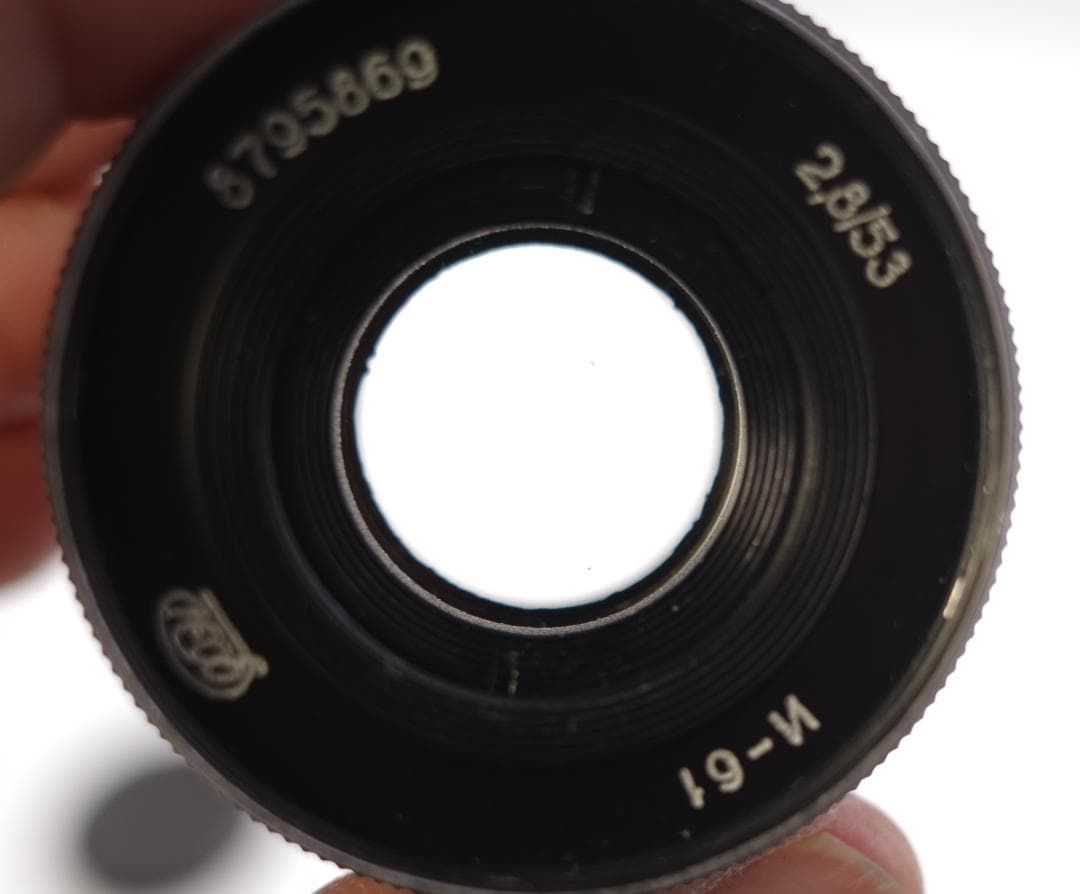 24　インダスター61 　10枚絞りゼブラ　53ｍｍｆ2.8　オールドレンズ