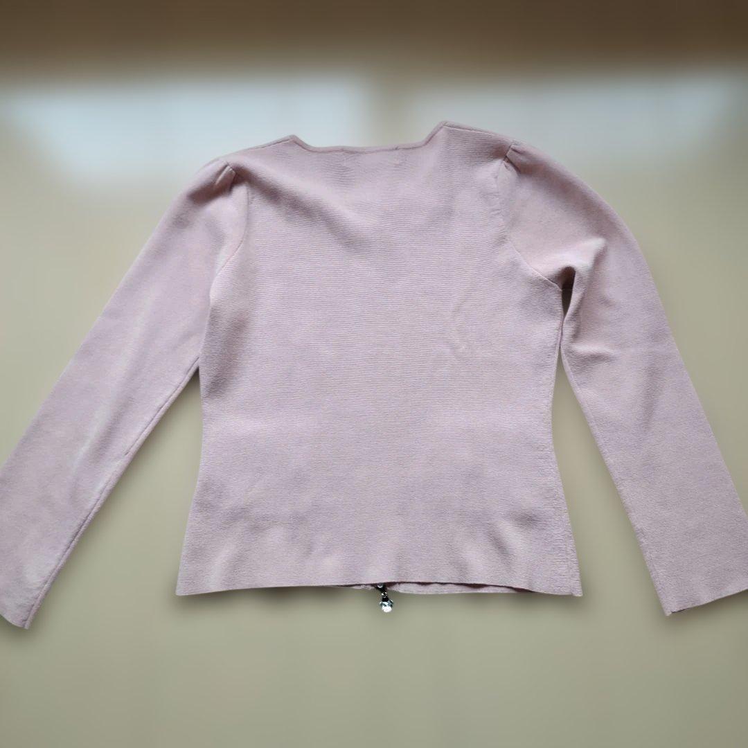 M's Gracy 花柄刺繍 ジップアップカーディガン40