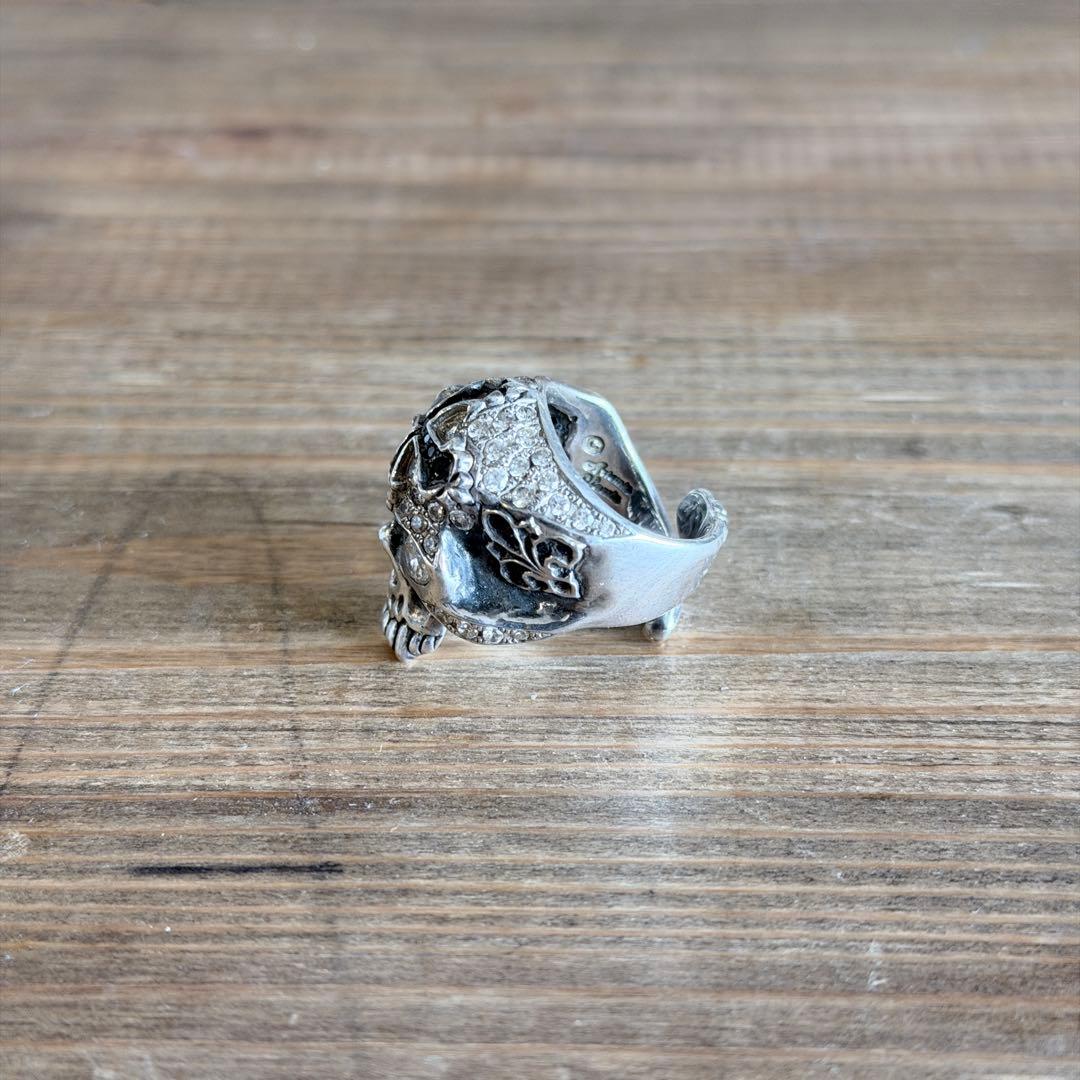 希少 アルテミスクラシック スカルリング 925 ジルコニア 13号 シルバー