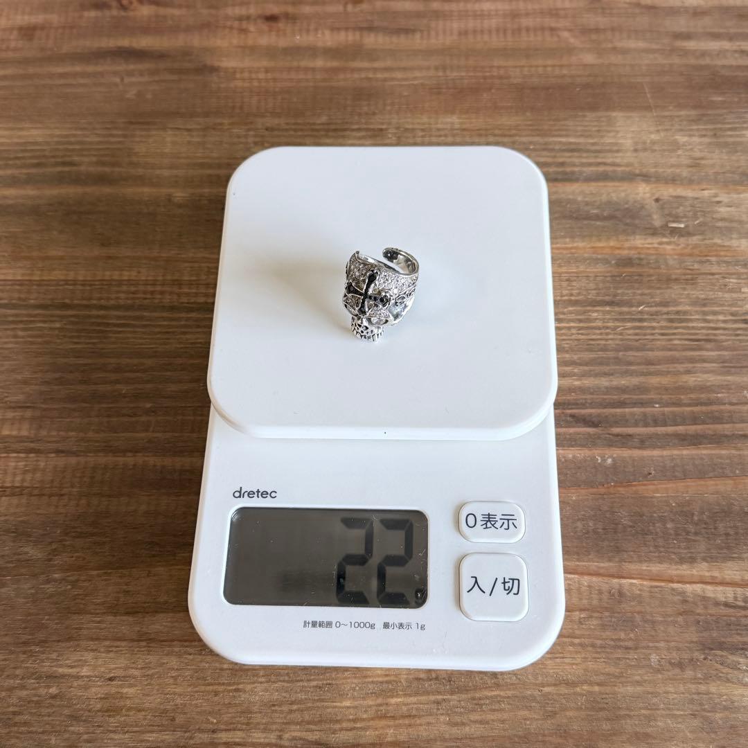 希少 アルテミスクラシック スカルリング 925 ジルコニア 13号 シルバー