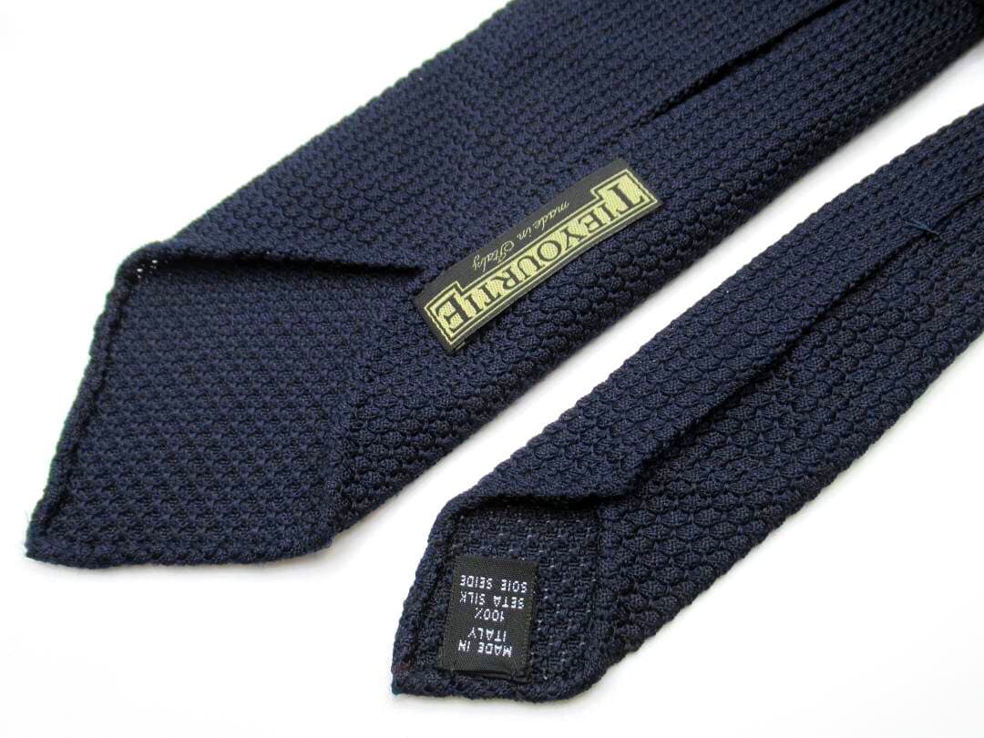 TIEYOURTIE タイユアタイ シルク ネクタイ ネイビー セッテピエゲ