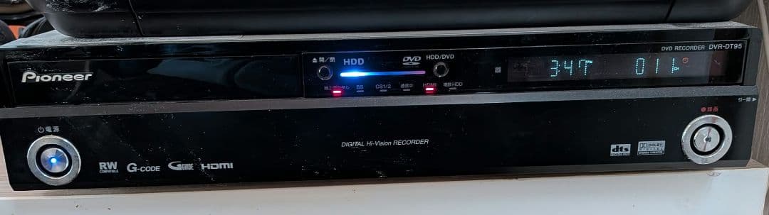 DVR-DT95 パイオニア DVD/HDD レコーダー 増設HDD対応
