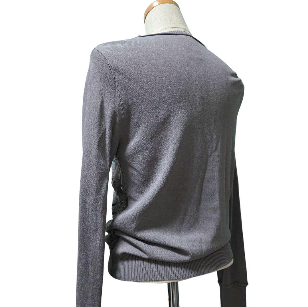 Sov. グレー 花柄 ニットアンサンブル