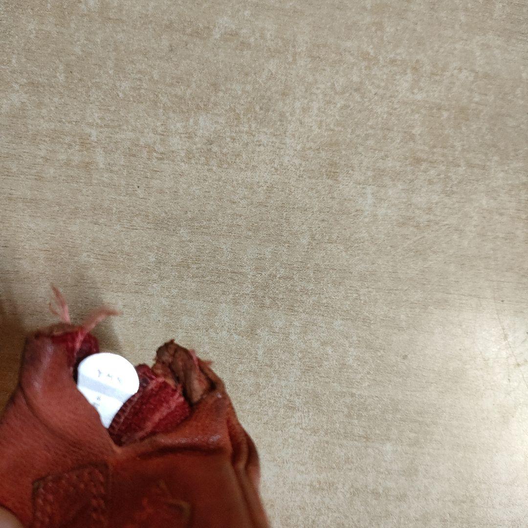 クロムハーツ チェンジパース レザー 赤茶 ジッパー無し 破れあり