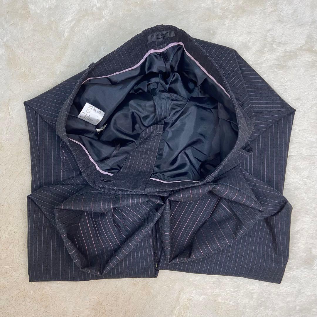 美品✨️Paul Smith モヘア ストライプ ワイドパンツ ビジネススーツ