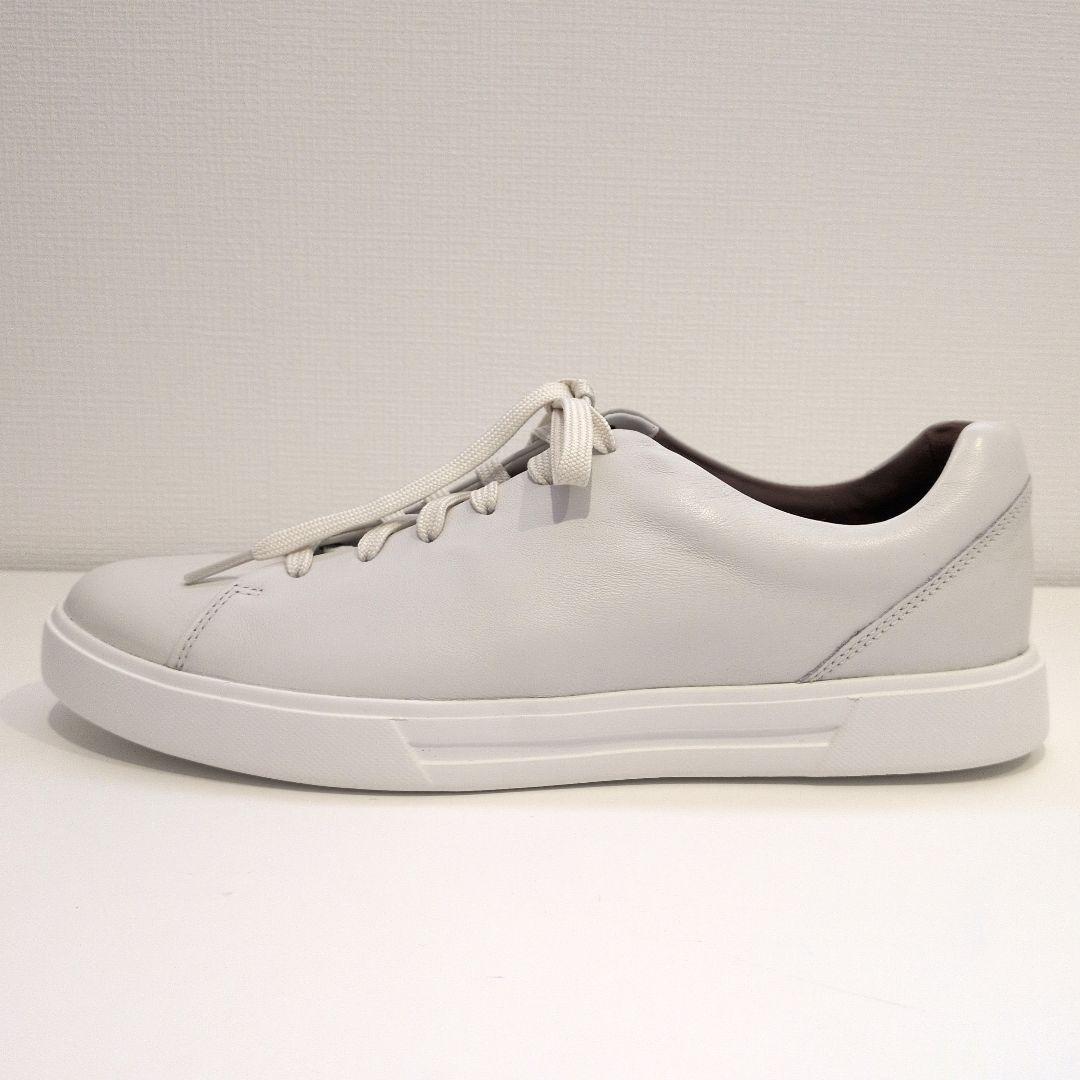 未使用 クラークス アンコスタレース スニーカー ホワイト レザー 27.5㎝