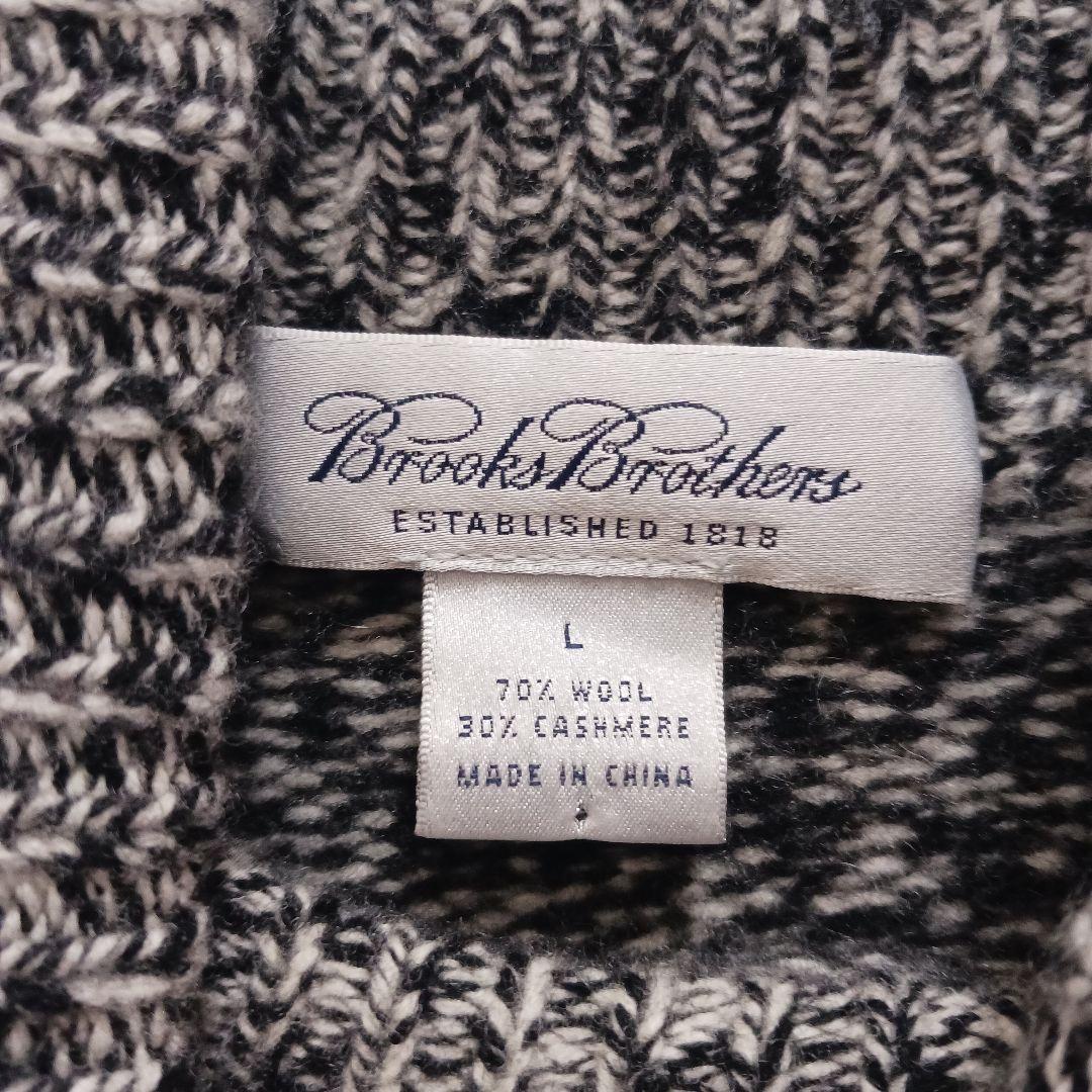 【ブルックスブラザーズ】カシミヤ 霜降り タートルネックニット