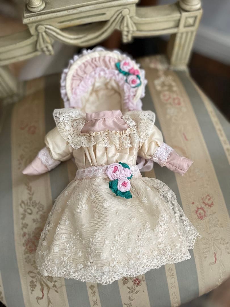 ˚✧₊⁎断捨離SALE⁎⁺˳✧༚ ♡シルク ドールドレス & ボネ♡ビスクドール