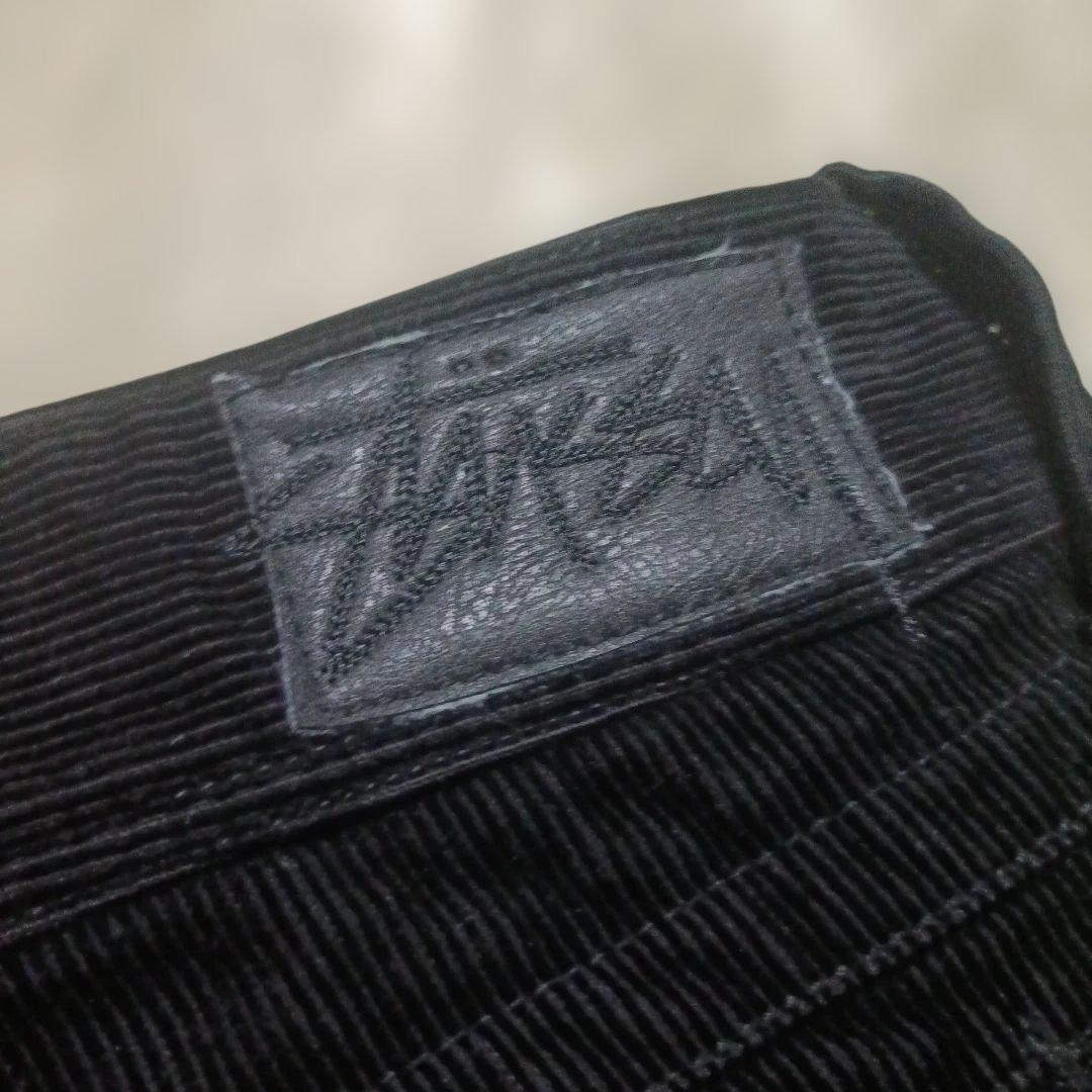【希少】Stussy ステューシー コーデュロイパンツ ブラック 26 刺繍入り