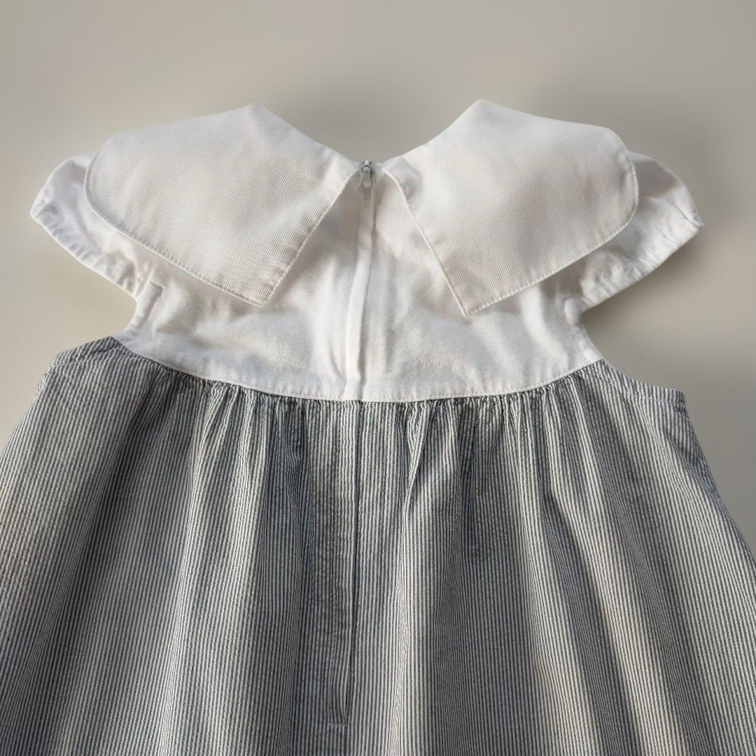 美品★2024SS★90cm familiar セーラー衿半袖ワンピース