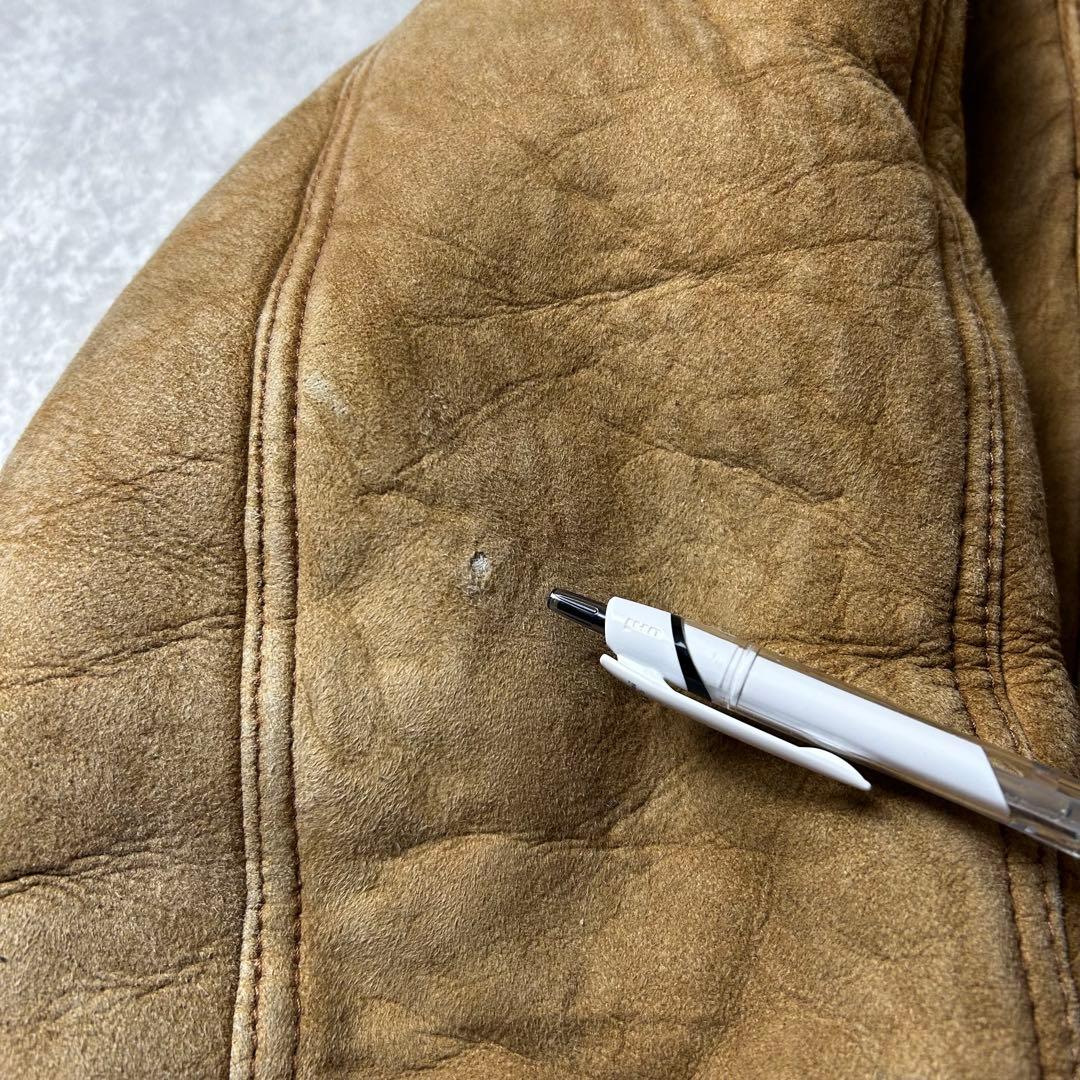 pirovintage ムートンジャケット スウェード レザー本革 袖裏ボ