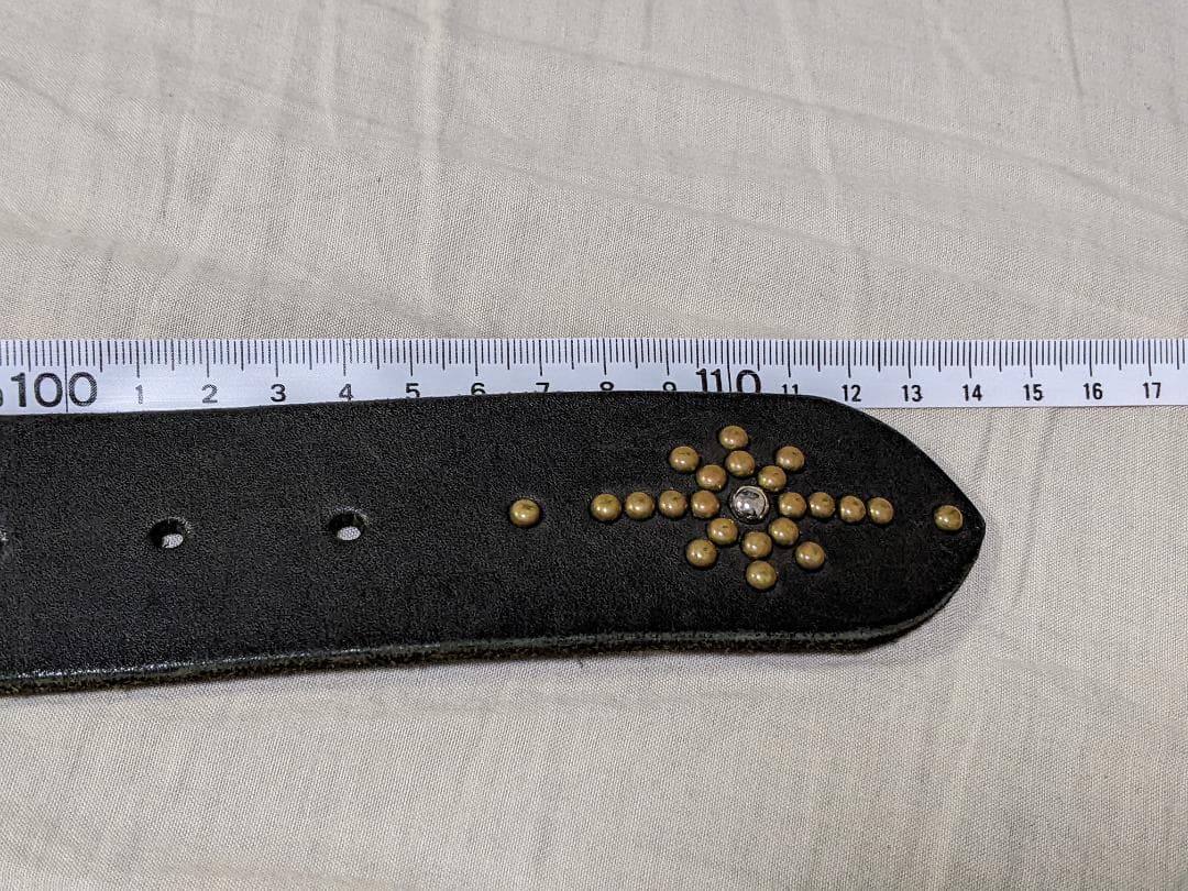 美品 ROIST ロイスト スタッズベルト レザーベルト ブラック HTC