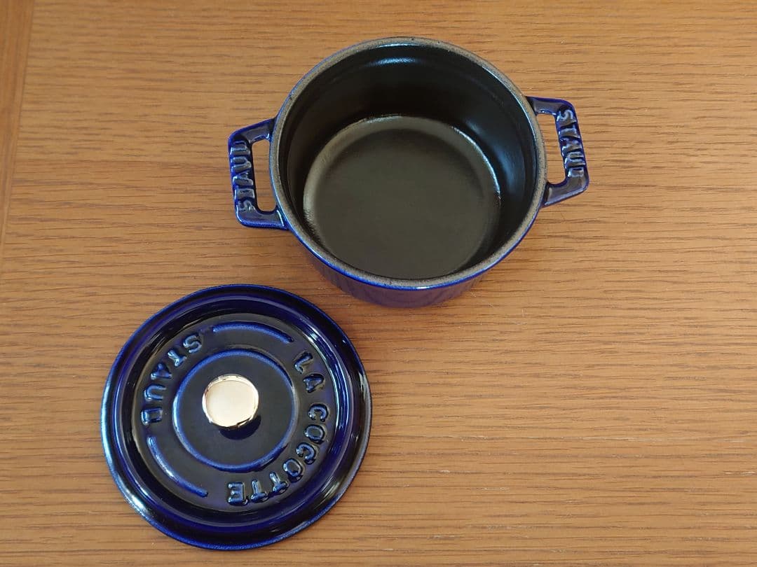 STAUB ピコ・ココット 10cm グランブルー/グレナディンレッド セット