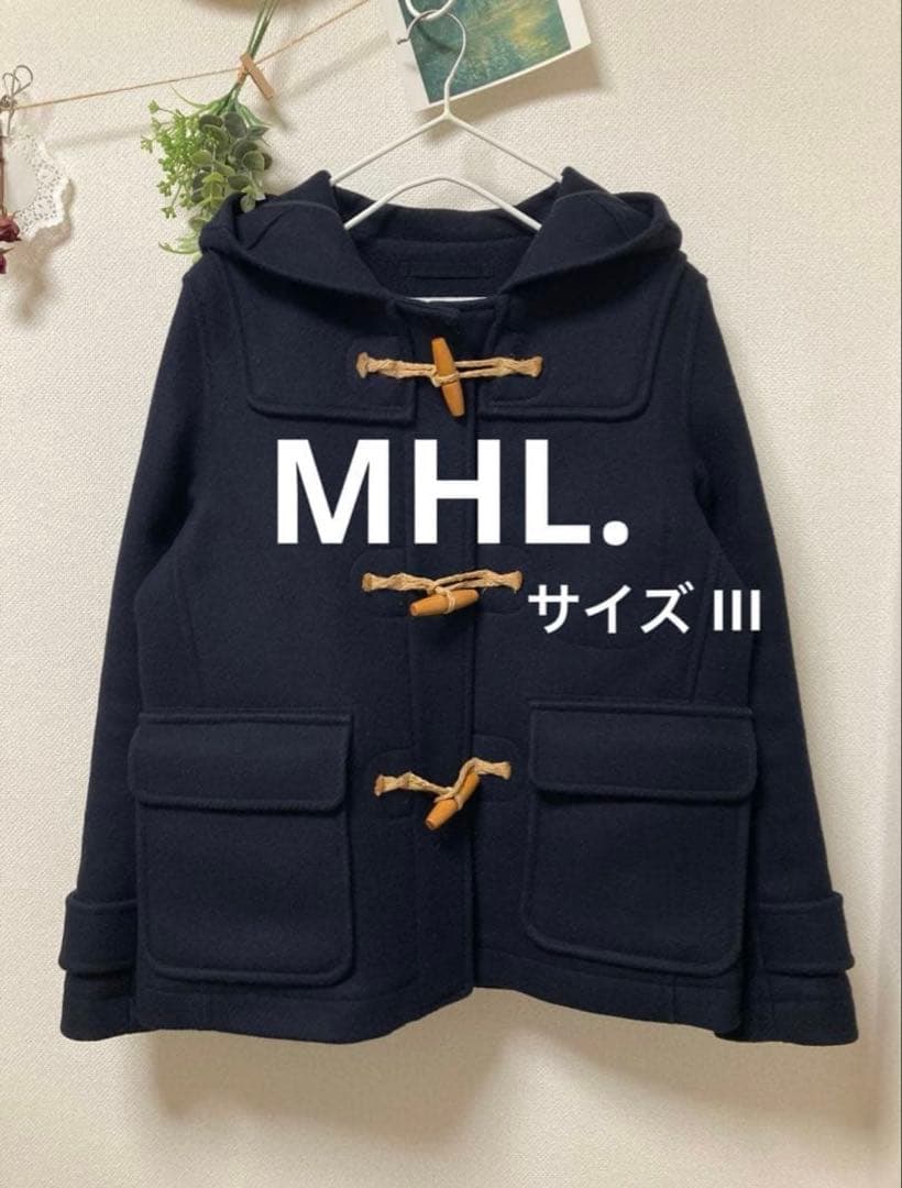 MHL. ダッフルコート　ネイビー　サイズⅢ