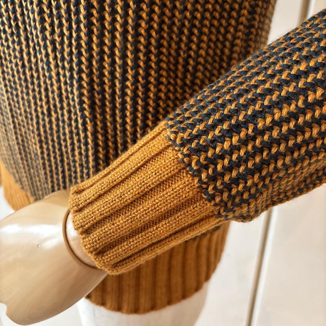 ザノーネ／モックネックニット／ブラウンミックス／46