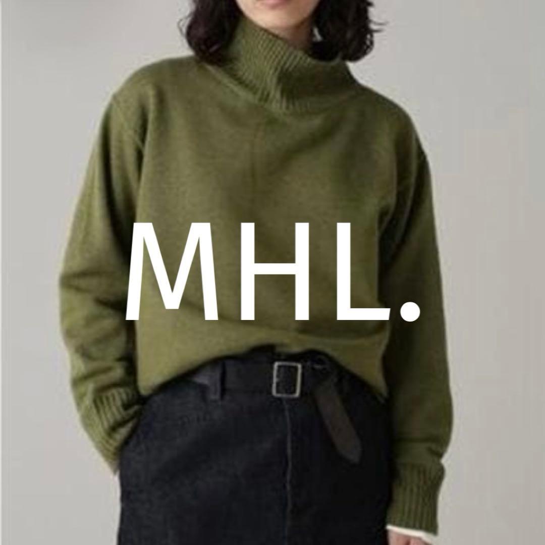 MHL 2023限定カラー マーガレットハウエル タートルネック ニット 抹茶